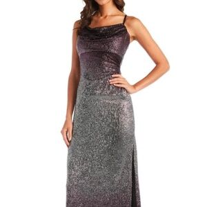 Nightway Purple/Silver Shimmer Dress